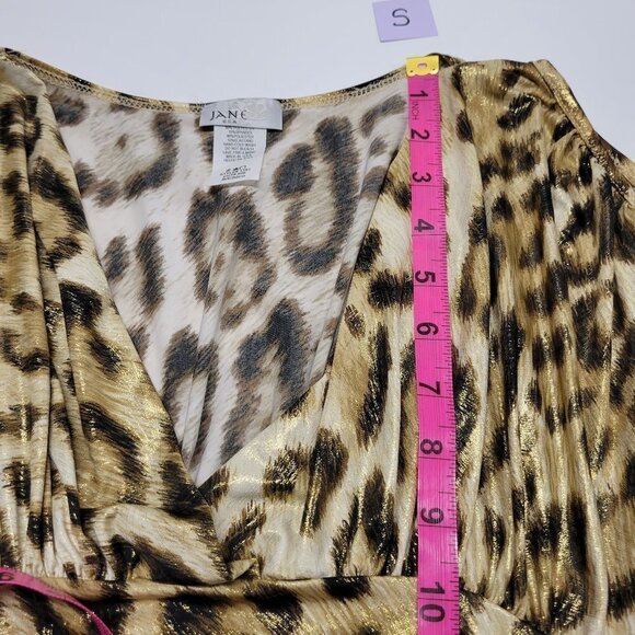 SEXY Shimmer Animal Print Dress Short Sleeve S & L - Picture 11 of 15